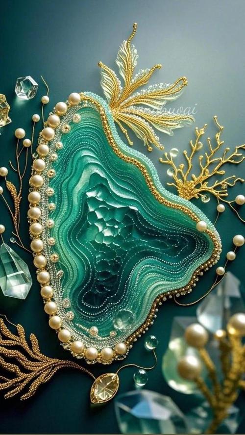华丽的珍珠工艺品